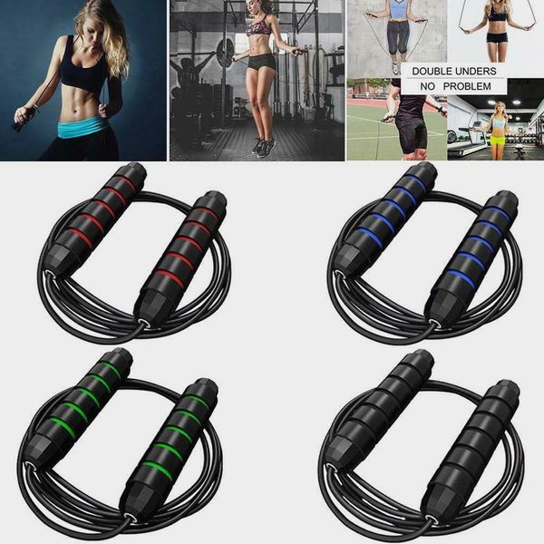 

US STOCK Exercise Equipment Adjustable Boxing Skipping Sport Jump Rope Bearing Skip Rope Cord Speed Fitness Aerobic Jumping FY7057