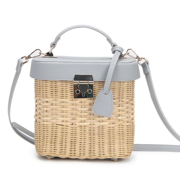 

caker brand 2020 women straw bucket handbag fashion shoulder bags
