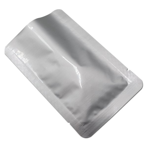 Preços por Atacado prata puro vácuo folha de alumínio Saco Sugar Spice Pó Sealing Mylar Bolsa de armazenamento topo aberto calor selado Pacote Café Bags