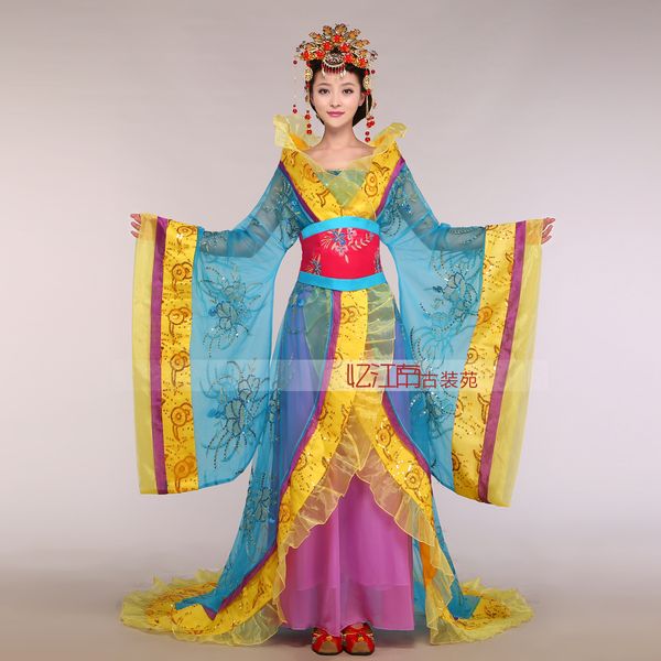 Altes chinesisches königliches kaiserliches Konkubinenkostüm aus der Tang-Song-Ming-Dynastie, chinesische Königin, Performance-Vokuhila-Kleid-Outfit