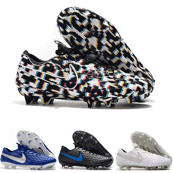

2019 mens soccer shoes tiempo legend 8 elite fg soccer cleats outdoor football boots leather scarpe calcio 03, Black