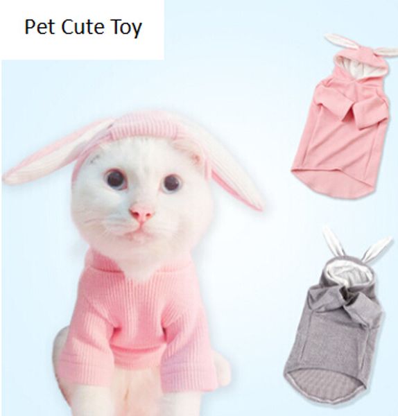 

cute rabbit ears pet cat hoodie spring autumn dog cat clothes creative lovely puppy kitten coat