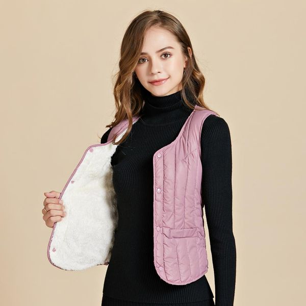 

2019 winter vest female women's sleeveless jacket warm waistcoat autumn vests, Black;white
