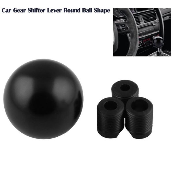 

universal car shift lever lever unique black round head shift head knob adapter auto parts aluminum alloy knob yjj2