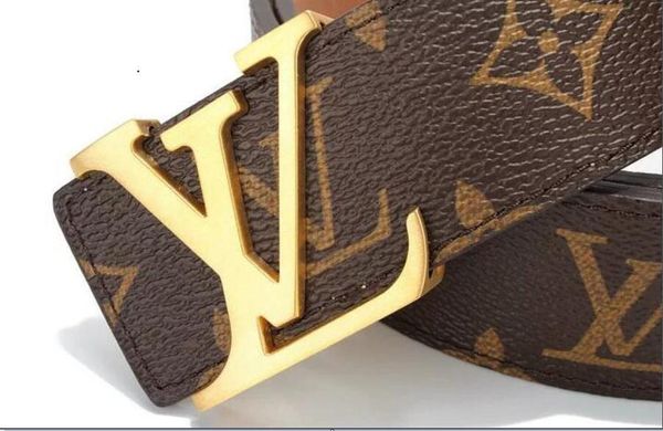 

2019 Louis Vuitton Ремни для мужская змея натуральная кожа бизнес ремни женщины Большой золотой пряжкой с оригинальной коробке черный B1114