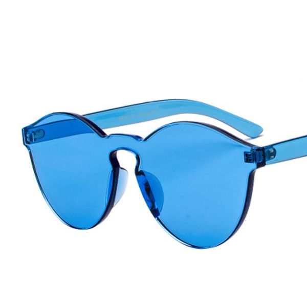 

transparent sunglasses round 2018 piece one jelly candy 10pcs/lot color women rimless frameless eyewear new benmi, White;black