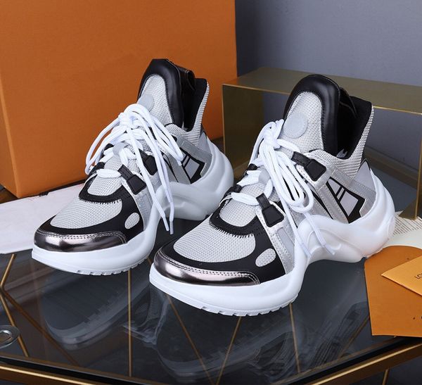 

2019 new luxury women's archlight sneakers men's leather sports shoes tpu outsole casual shoes outdoor sports shoes y, Black