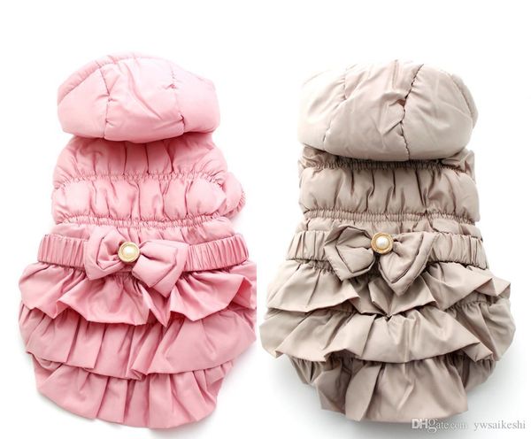 

pet dog warm winter coat jacket bow dress design,pet puppy hoody clothes,5 sizes