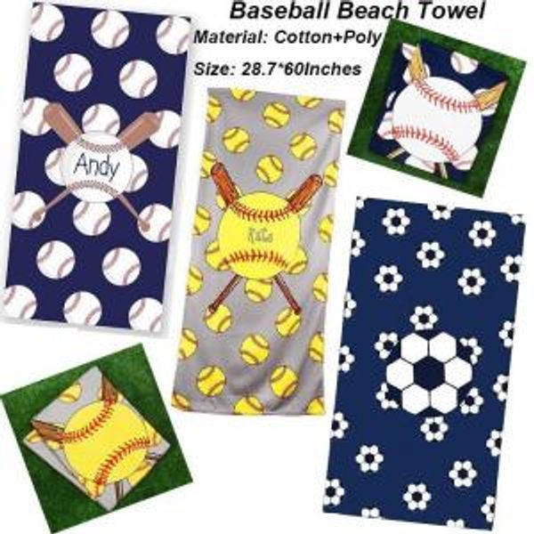 

Бейсбол пляжное полотенце прямоугольник софтбол футбол спорт полотенца из микро