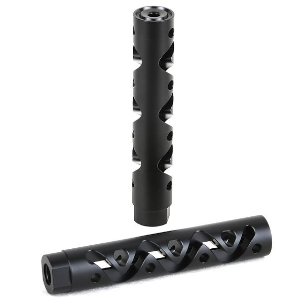 

precision muzzle brake .223 5.56mm 1/2x28 tpi compensator 5.5inch length include crush washer and timing nut