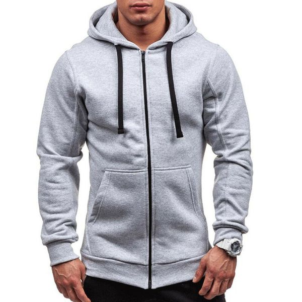 

meihuida autumn men casual solid zip up warm pocket cotton breathablity hoodies sweatshirts jacket coat, Black;brown