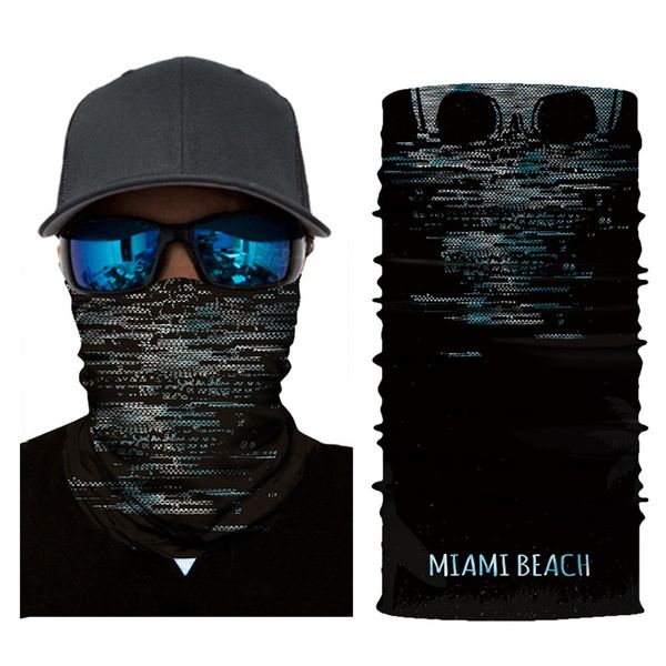 

2018 mens bandana ghost cycling motorcycle magic scarf neck tubular warmer bandanas face mask hiking fishing headwear, Black