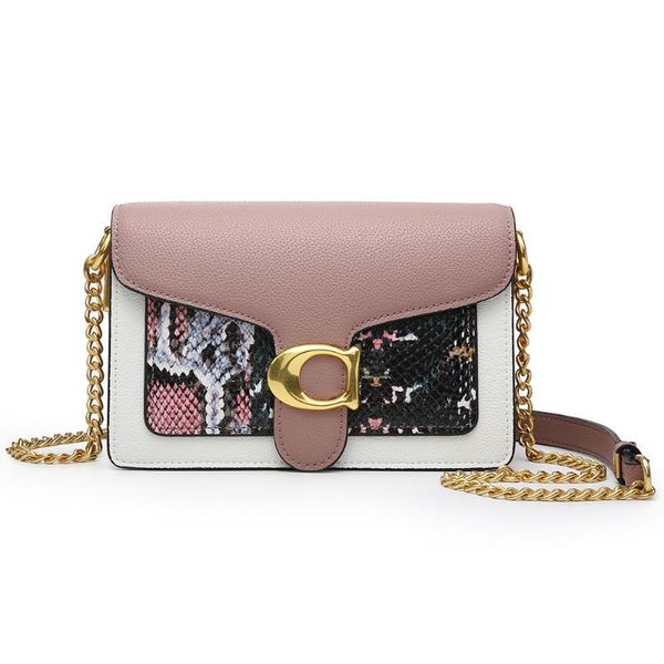 

новый дизайн натуральной кожи змеи pattern сумка цепи мешок плеча мода crossbody для леди девушки кошелек