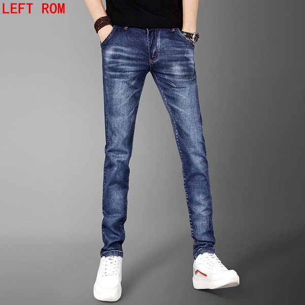 

men's jeans 2021 men korean casual thin summer straight blue stretch trousers classic cowboy young