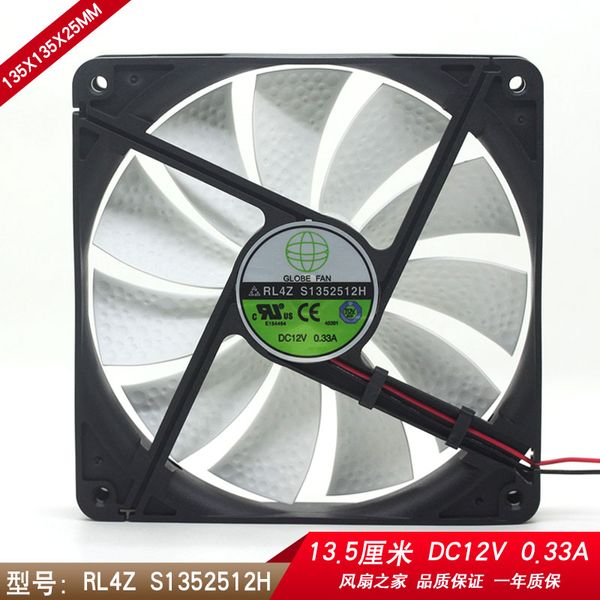 GLOBE VENTILADOR RL4Z S1352512H 12V 0.33A 13,5 centímetros chassis poder ventilador de refrigeração