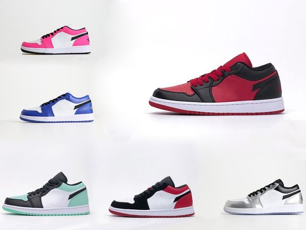 

2019 new knicks 1 low to black toe chicago forbidden game life men and women outdoor sports shoes casual flat bottom shoes basketball shoes