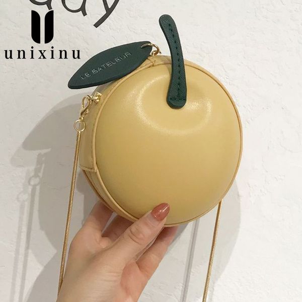 

2020 new bag women pu leather bag shoulder lady crossbody bags chain women fruit