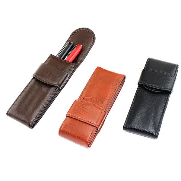 

new retro fountain pens case pencils bag 2 slots writing holder supplies accessories 14.5x5.3cm