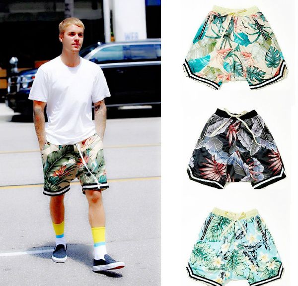 

mens designer shorts fg justin bieber same paragraph basketball shorts hawaii sandy beach pants leisure time beach shorts quality, Black