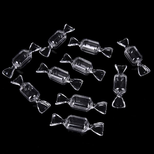 

10pcs plastic craft christmas gift boxes transparent ball 8cm candy box christmas tree decor ornament ball type box shaped
