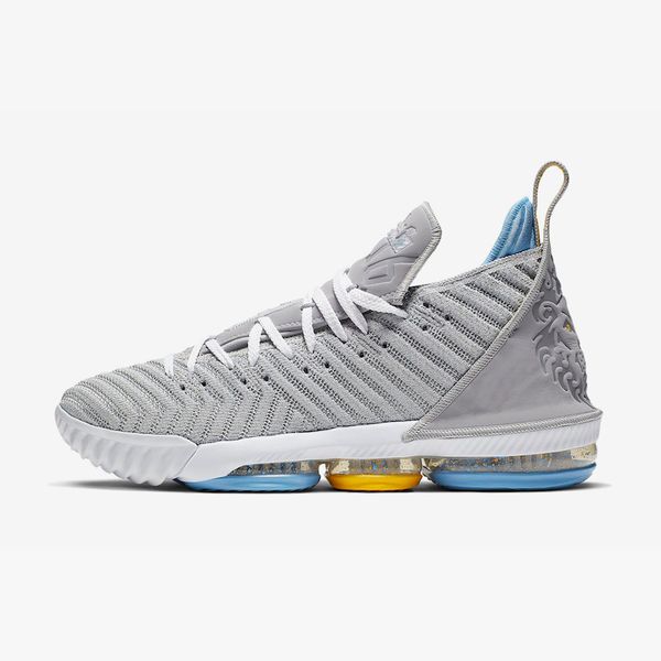 

New men lebron 16 ba ketball hoe mpl wolf grey blue gold black white equality youth kid lebron xvi neaker boot with box