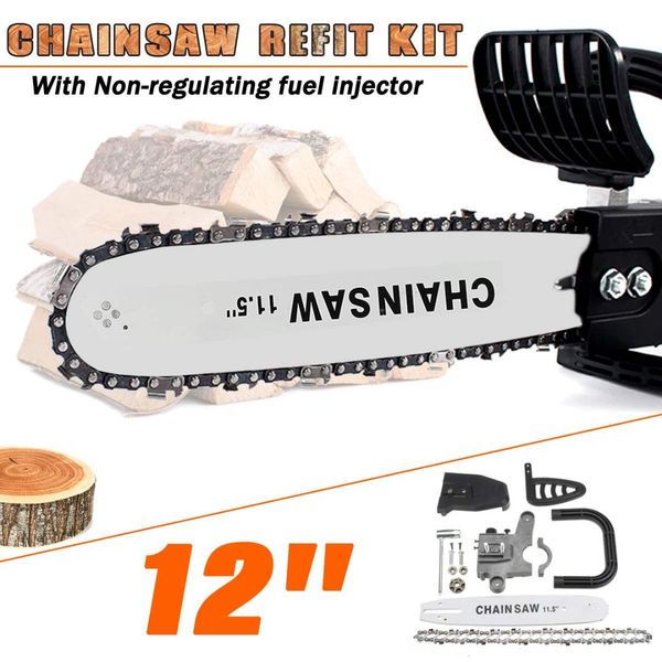 

drillpro 12 inch 42cm diy upgrade chainsaw bracket change 100/125/150 angle grinder into chain saw electric saw part woodworking