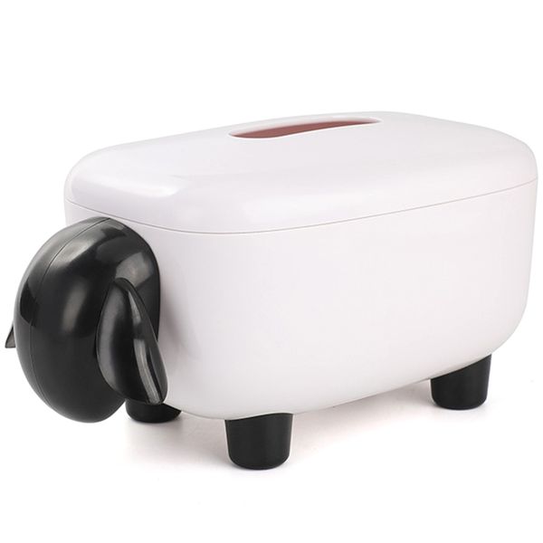 

simple cute lamb tissue box tray paper towel storage box