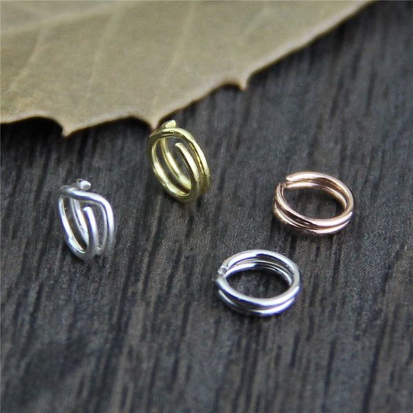 

real 925 sterling silver open connect rings jump rings &split for diy jewelry making jewelry findings&components, Blue;slivery
