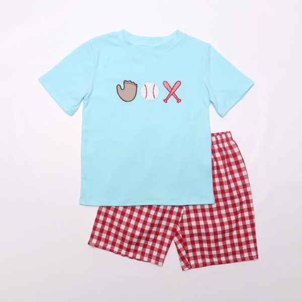 

boys summer short sleeves boy baseball outfit baby t-shirt shorts casual clothes boy clothing boys summer clothes, White