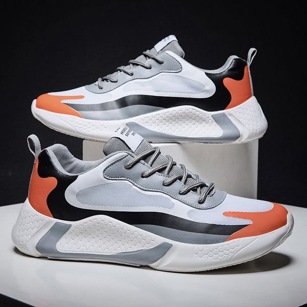

2020 spring new men's shoes breathable wild sports casual korean version of the thick platform running shoes, Black