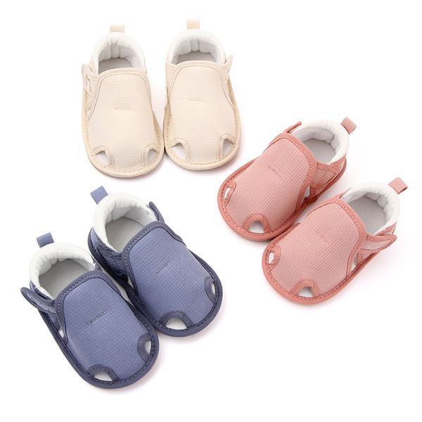 

newst toddler infant sandals newborn kids baby boys girls baotou soft sole crib sneakers sandals shoes fashion baby shoes, Black;red
