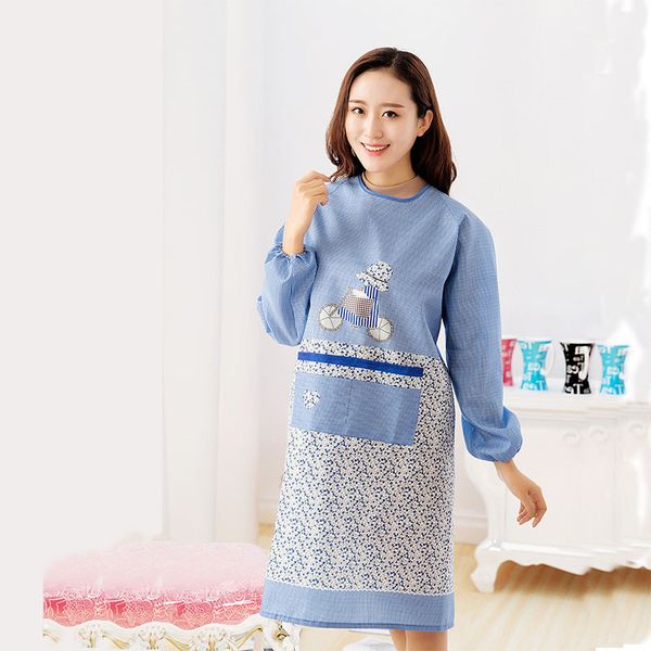 

waterproof anti-wear kitchen gown cartoon long-sleeved apron