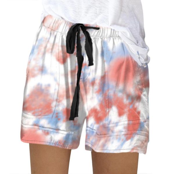 

littlerossa 2020 print summer shorts women running shorts beach mid waist fashion casual plus size sports, White;black