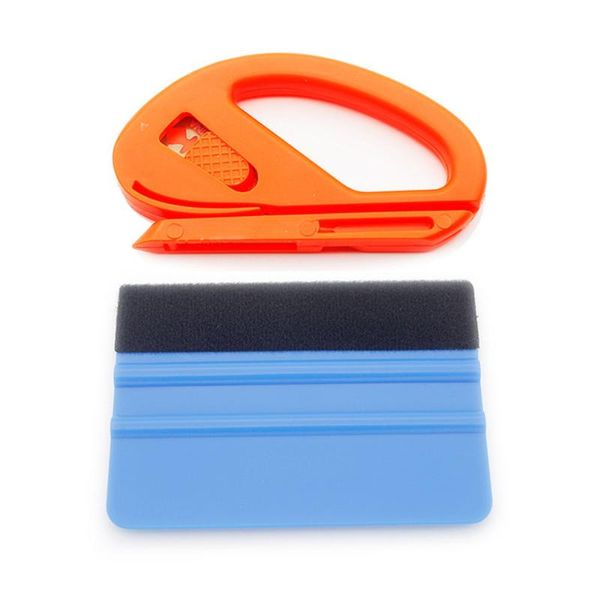 

2pcs/set car vinyl wrap film squeegee scraper tools vehicle sticker installation kit cutter knife car styling auto accessories