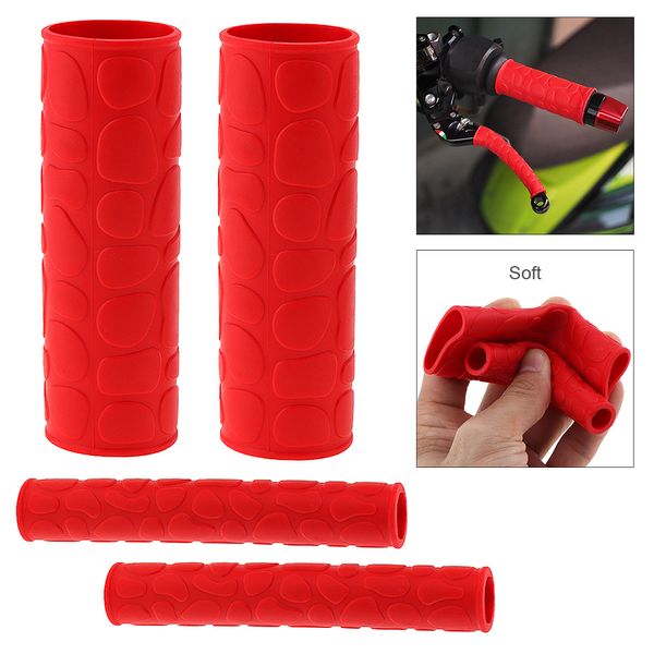 

5 pair universal 1 pair 106 mm soft trp motorcycle handle grips with pattern and 2 pcs handbrake covers for motorcycle