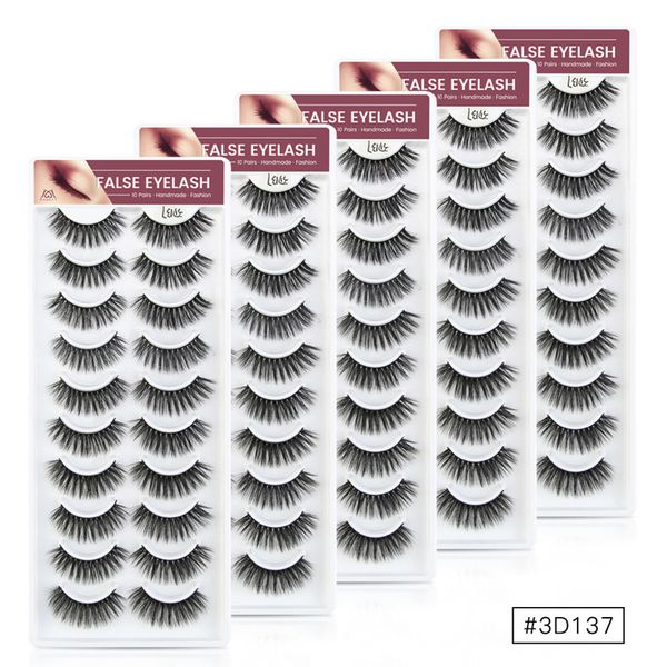 

3d faux mink lashes 10 pairs false eyelashes cross thick curl natural long eyelash extensions fake eye lash makeup tools