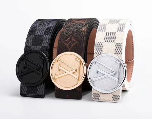 

luxury belt fashion brand alphanumeric round buckle 2019 men's and women's fashion casual belt clothing accessories, Black;brown