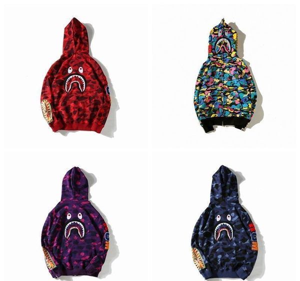 

2018 mens designer jackets ape sweatershirt with logo box off a bathing aape ape men women clothing sport casual wear white ape hoodie, Black