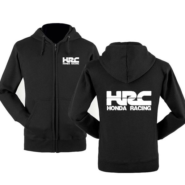 

hrc race motorcycle car sweatshirt hoodies men spring autumn fleece cotton zipper jacket hiphop harajuku male clothing w