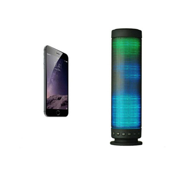 Novo Design LED Speaker Lâmpada Symphony Sem Fio Bluetooth Speaker Suporte TF Cartão Hands-free Colorido Luz Mutável