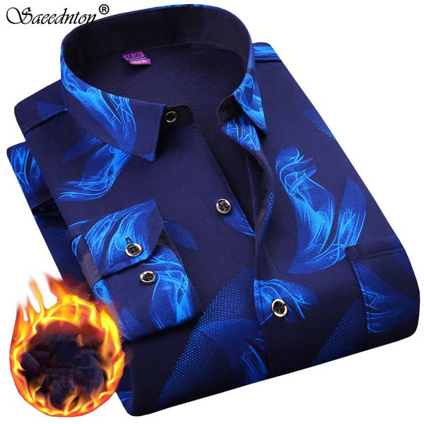 

plus 5xl 6xl winter thicking warm men shirt 2020 male turn-down business casual flannel velvet long sleeve plaid dress shirts, White;black
