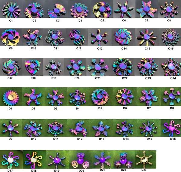 

Rainbow metal fidget pinner hand pinner finger edc toy pin piral gyro edc fidget