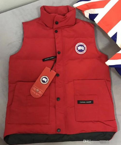 

2019 canada brand mens vests canada imported goose down big goose down jacket male short section slim vest vest women thick warm couple, Black;white