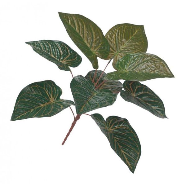 

9 heads artificial epipremnum aureum devils ivy plant red/green back