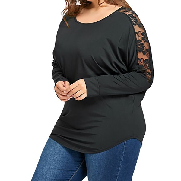 

2018 осень моды daily кружева плюс размер блузка женщин сексуальный длинным рукавом блузка рубашка топы рубашки блузки топы 1a08 *, White