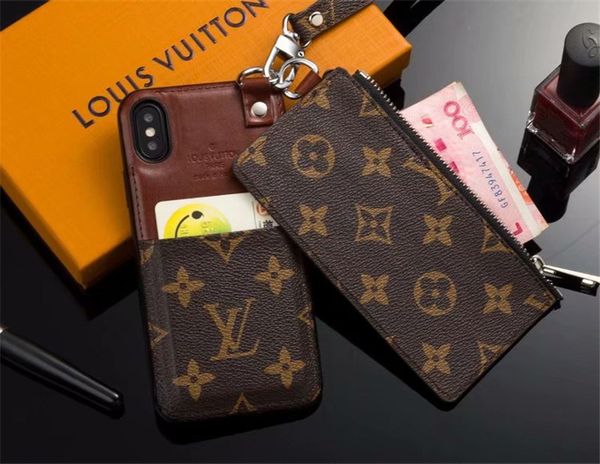 

Top Luxury Фирменный кожаный чехол для телефона для iPhone X XS Max XR Кошелек для Apple iphone 7 8 Plus