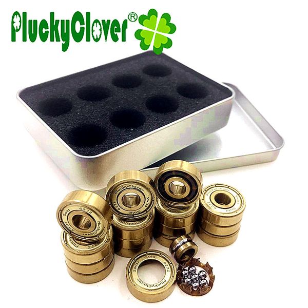 

16pc 608zz/627z gold tatinium skate bearings skateboard longboard parts inline roller skates scooter quad artistic skate bearing