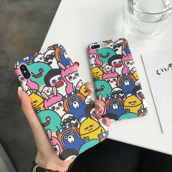 

мультфильм жидкость мягкая оболочка для iphone 6s х мобильный телефон случае xs max / xr / iphonex / 8plus / 7p женские модели