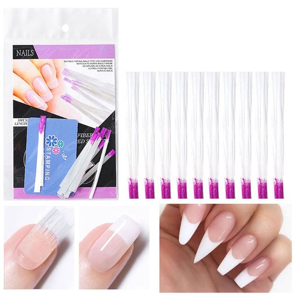 

10 g/pack nail form fibernails acrylic tips fiberglass extension fiber glass for nails silk building up extension manicure tool