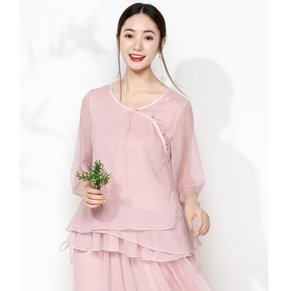 

the new women's national wind sleeve xiejin snow spins unlined upper garment, White